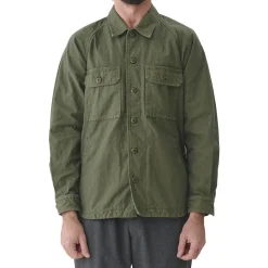 Homme Sage de Cret Vestes-- Veste Chemise - Olive