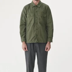 Homme Sage de Cret Vestes-- Veste Chemise - Olive