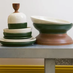 559 STONEWARE Saladiers-Saladier en grès fin - Cannelle