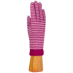 Femme Santacana Gants & Mitaines-- Gants rayés - Rose