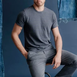 Homme Save Khaki United T-shirts-- T-Shirt Rayé - Pine