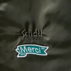 Femme Schott L'esprit Merci|Vestes-x Merci - Bomber Vintage - Vert