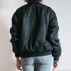 Femme Schott L'esprit Merci|Vestes-x Merci - Bomber Vintage - Noir