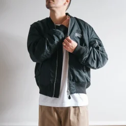 Femme Schott L'esprit Merci|Vestes-x Merci - Bomber Vintage - Noir