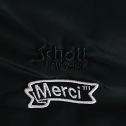 Femme Schott L'esprit Merci|Vestes-x Merci - Bomber Vintage - Noir