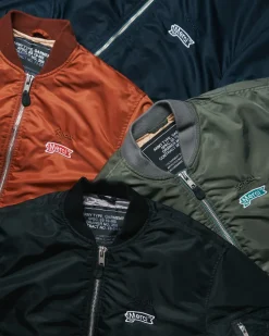 Femme Schott L'esprit Merci|Vestes-x Merci - Bomber Vintage - Marine