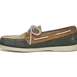 Homme SEBAGO Mocassins-- Mocassins Portland - Vert & Ecru