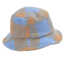 Femme Seeberger Chapeaux-- Bob à carreaux - Bleu