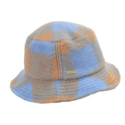 Femme Seeberger Chapeaux-- Bob à carreaux - Bleu