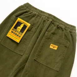 Homme SERVICE WORKS Pantalons-- Pantalon Cordury - Olive
