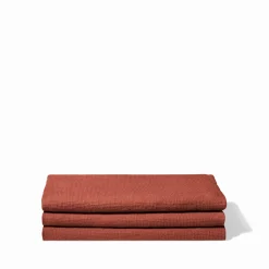 200 LINTEX Serviettes De Table|Serviettes De Bain En Lin-Serviette de bain en lin - Nid d'abeille - Rouge Urushi