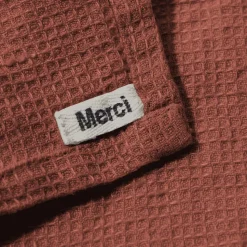 200 LINTEX Serviettes De Table|Serviettes De Bain En Lin-Serviette de bain en lin - Nid d'abeille - Rouge Urushi