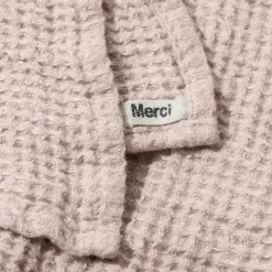 200 LINTEX Serviettes De Table|Serviettes De Bain En Lin-Serviette de bain en lin - Waffle - Beige Rosé