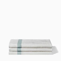 200 LINTEX Serviettes De Table|Serviettes De Bain En Lin-Serviette de bain en lin - Nid d'abeille - Bande Gris Vésuve