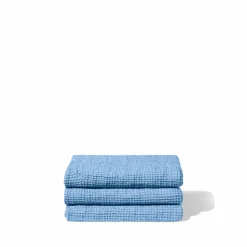 200 LINTEX Serviettes De Table|Serviettes De Bain En Lin-Serviette de bain en lin - Waffle - Bleu Tyrrhénien