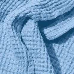 200 LINTEX Serviettes De Table|Serviettes De Bain En Lin-Serviette de bain en lin - Waffle - Bleu Tyrrhénien