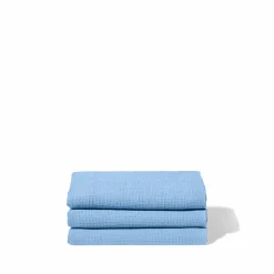 200 LINTEX Serviettes De Table|Serviettes De Bain En Lin-Serviette de bain en lin - Nid d'abeille - Bleu Tyrrhénien