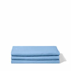 200 LINTEX Serviettes De Table|Serviettes De Bain En Lin-Serviette de bain en lin - Nid d'abeille - Bleu Tyrrhénien