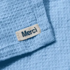 200 LINTEX Serviettes De Table|Serviettes De Bain En Lin-Serviette de bain en lin - Nid d'abeille - Bleu Tyrrhénien