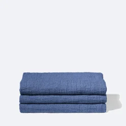 200 LINTEX Serviettes De Table|Serviettes De Bain En Lin-Serviette de bain en lin - Waffle - Bleu Paros