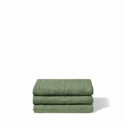 200 LINTEX Serviettes De Table|Serviettes De Bain En Lin-Serviette de bain en lin - Waffle - Vert d'Anduze
