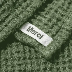 200 LINTEX Serviettes De Table|Serviettes De Bain En Lin-Serviette de bain en lin - Waffle - Vert d'Anduze