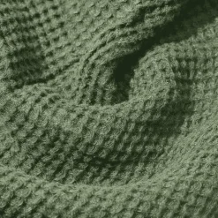 200 LINTEX Serviettes De Table|Serviettes De Bain En Lin-Serviette de bain en lin - Waffle - Vert d'Anduze