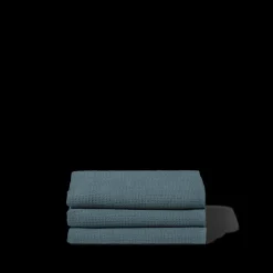 200 LINTEX Serviettes De Table|Serviettes De Bain En Lin-Serviette de bain en lin - Nid d'abeille - Bleu Pétrole