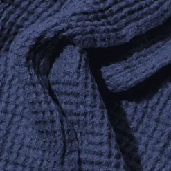 200 LINTEX Salle De Bain : Esprit Japonais|Serviettes De Table-Serviette de bain en lin - Waffle - Bleu Shibori