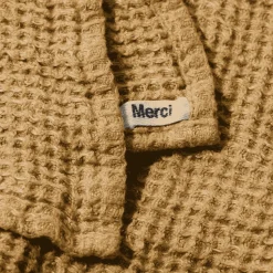 200 LINTEX Salle De Bain : Esprit Japonais|Serviettes De Table-Serviette de bain en lin - Waffle - Jaune Asahi