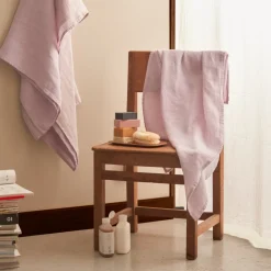 200 LINTEX Salle De Bain : Esprit Japonais|Serviettes De Table-Serviette de bain en lin - Nid d'abeille - Parme Fuji Iro