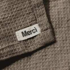 200 LINTEX Maison De Campagne|Serviettes De Table-Serviette de bain en lin - Nid d'abeille - Brun Cha Iro