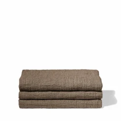 200 LINTEX Maison De Campagne|Serviettes De Table-Serviette de bain en lin - Waffle - Brun Cha Iro