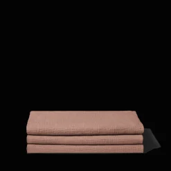 200 LINTEX Maison De Campagne-Serviette de bain en lin - Nid d'abeille - Rose Argile