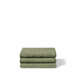 200 LINTEX Maison De Campagne|Salle De Bain : Esprit Japonais-Serviette de bain en lin - Waffle - Vert Komorebi