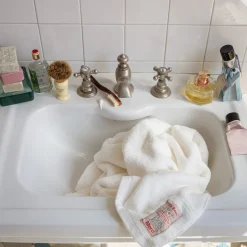 2100 GAZEX Sélection De Bain Merci|Serviettes De Table-Serviette de bain en éponge - Blanc Optique