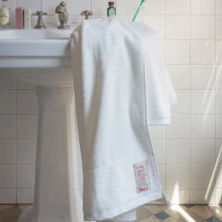 2100 GAZEX Sélection De Bain Merci|Serviettes De Table-Serviette de bain en éponge - Blanc Optique