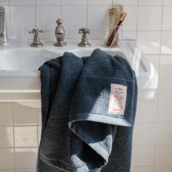 2100 GAZEX Sélection De Bain Merci|Serviettes De Table-Serviette de bain en éponge - Bleu Pétrole