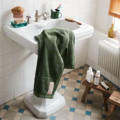 2100 GAZEX Sélection De Bain Merci|Serviettes De Table-Serviette de bain en éponge - Vert d'Anduze