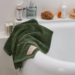 2100 GAZEX Sélection De Bain Merci|Serviettes De Table-Serviette de bain en éponge - Vert d'Anduze