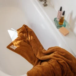 2100 GAZEX Sélection De Bain Merci|Serviettes De Table-Serviette de bain en éponge - Brique de Sienne