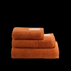 2100 GAZEX Sélection De Bain Merci|Serviettes De Table-Serviette de bain en éponge - Brique de Sienne