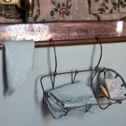 200 LINTEX Serviettes De Table|Serviettes Invités-Serviette de bain invité en lin - Nid d'abeille - Gris Vésuve