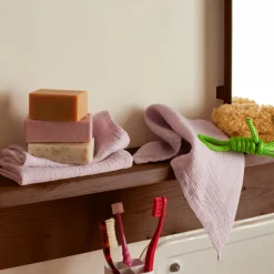 200 LINTEX Salle De Bain : Esprit Japonais|Serviettes De Table-Serviette de bain invité en lin - Nid d'abeille - Parme Fuji Iro