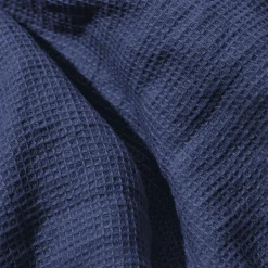 200 LINTEX Salle De Bain : Esprit Japonais|Serviettes De Table-Serviette de bain invité en lin - Nid d'abeille - Bleu Shibori