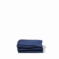 200 LINTEX Serviettes De Table-Serviette de table en lin lavé - Bleu Shibori