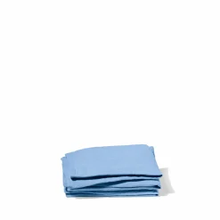 200 LINTEX Serviettes De Table-Serviette de table en lin lavé - Bleu Tyrrhénien