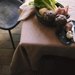 200 LINTEX Serviettes De Table-Serviette de table en lin lavé - Rose Argile