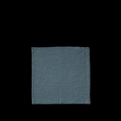 200 LINTEX Serviettes De Table-Serviette de table en lin lavé - Bleu Pétrole
