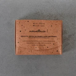 1999 MALOU u0026 MARIUS Soins Des Cheveux-Serviette merveilleuse - Ecru - Malou & Marius